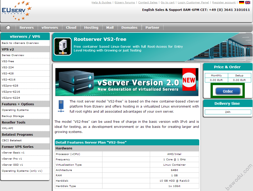 EUserv 德国免费IPv6 only VPS注册及使用教程