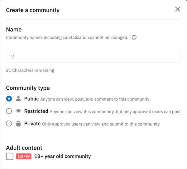 Reddit创建社区？