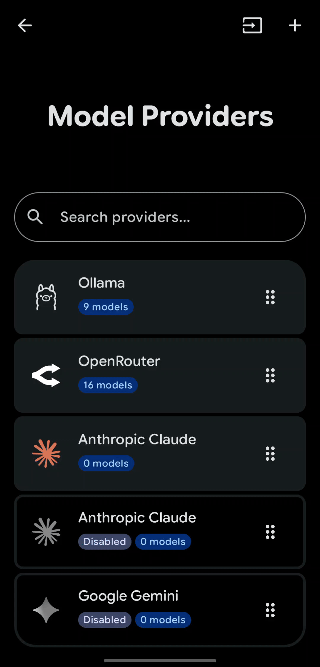 providers page
