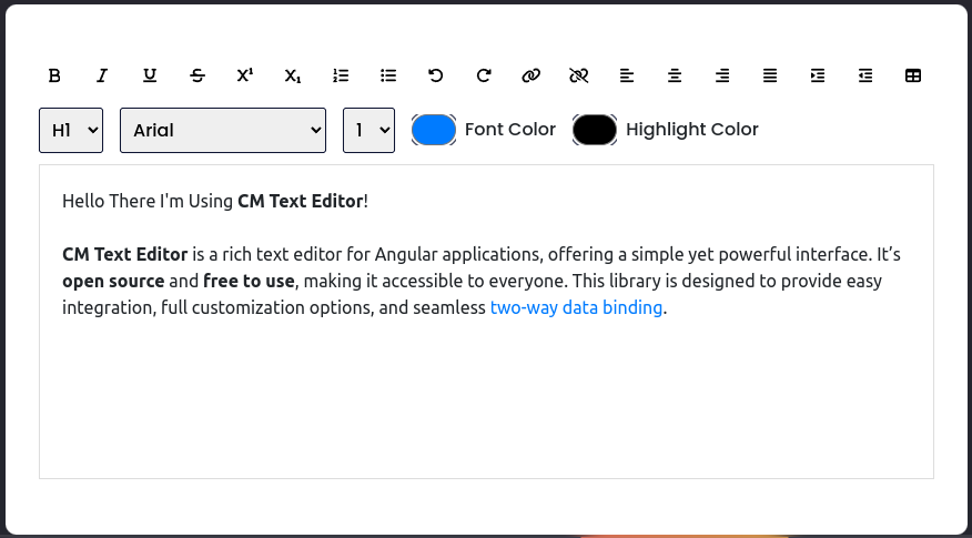 CM Text Editor Demo