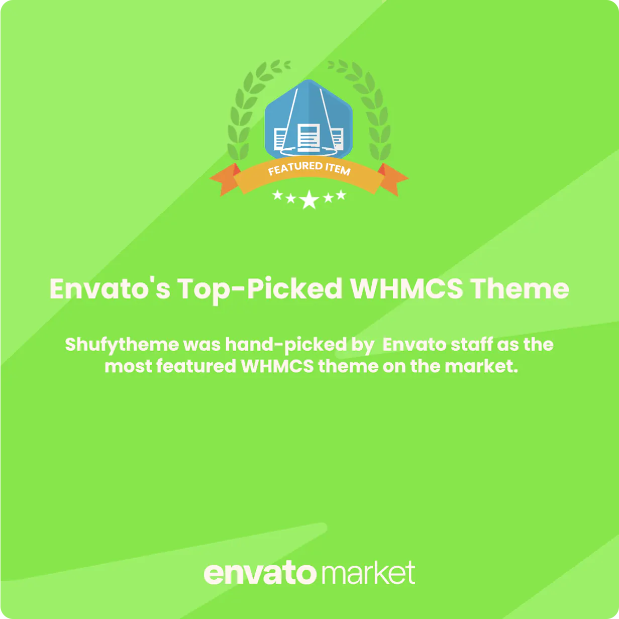 shufytheme featured whmcs theme on Themeforest