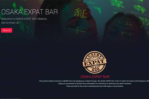 Illustration of Osaka Expat Bar Website