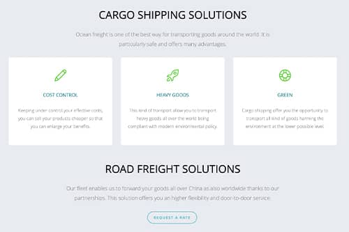 Illustration of BM Cargo Website