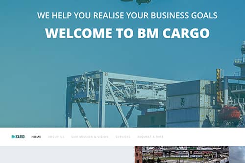 Illustration of BM Cargo Website