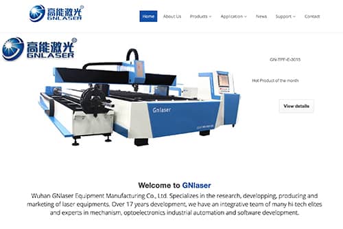 Illustration of GNLaser Website