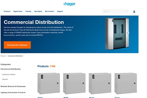 Illustration of Hager Group Website