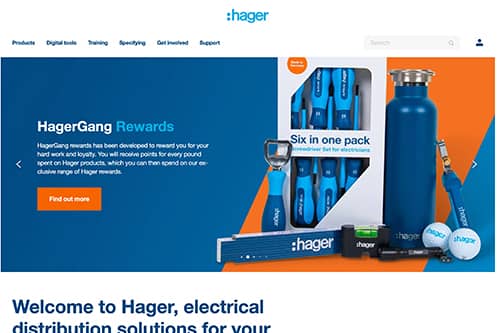 Illustration of Hager Group Website