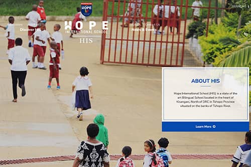 Illustration of Hope International School Website 