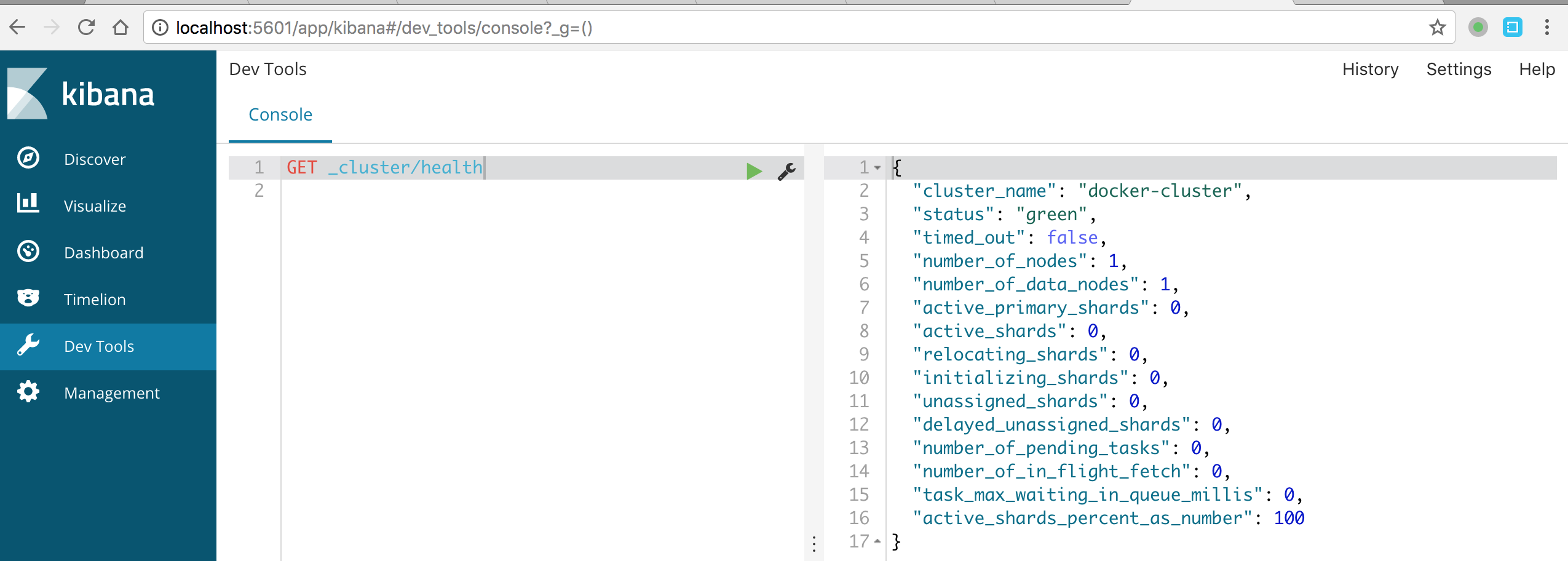 kibana console