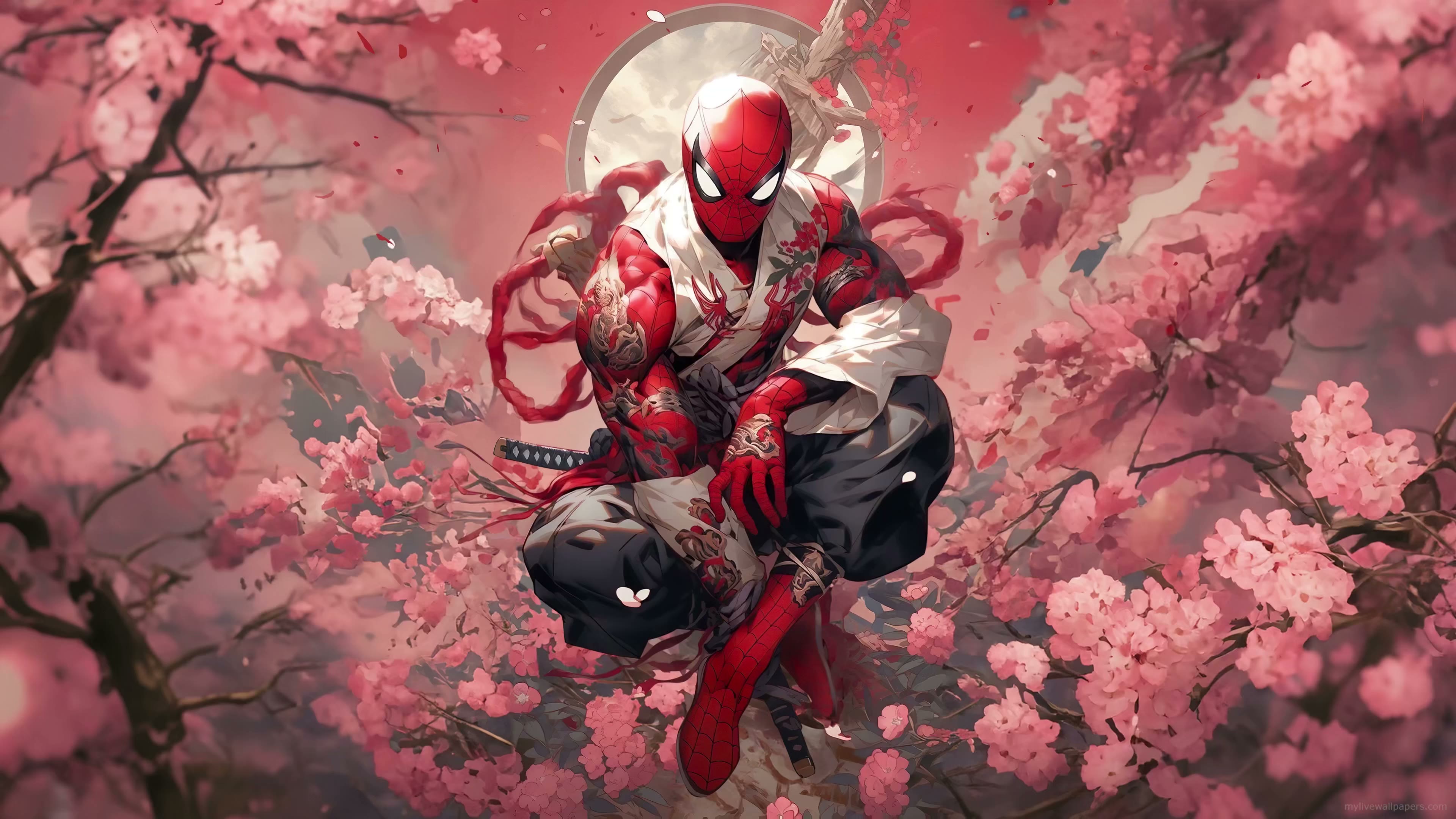 Spiderman Japanese Blossoms