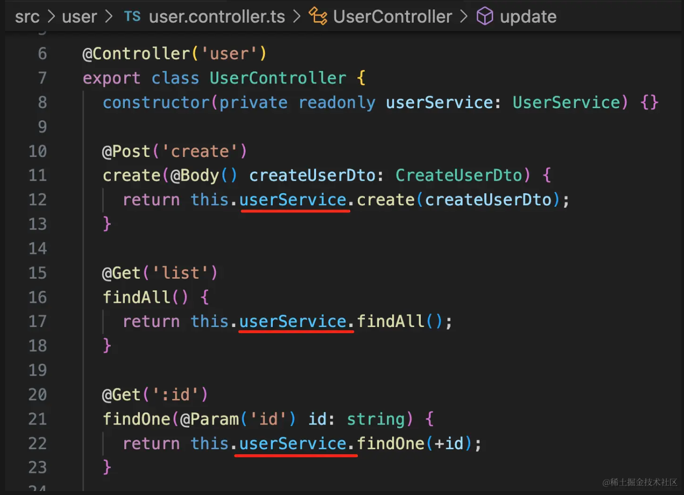 service处理业务逻辑