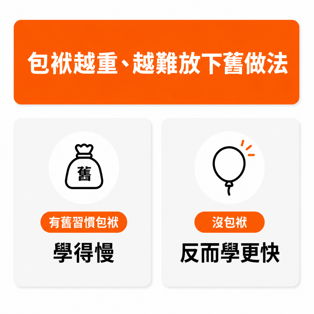 有舊習慣包袱 vs 沒包袱 學AI的差別