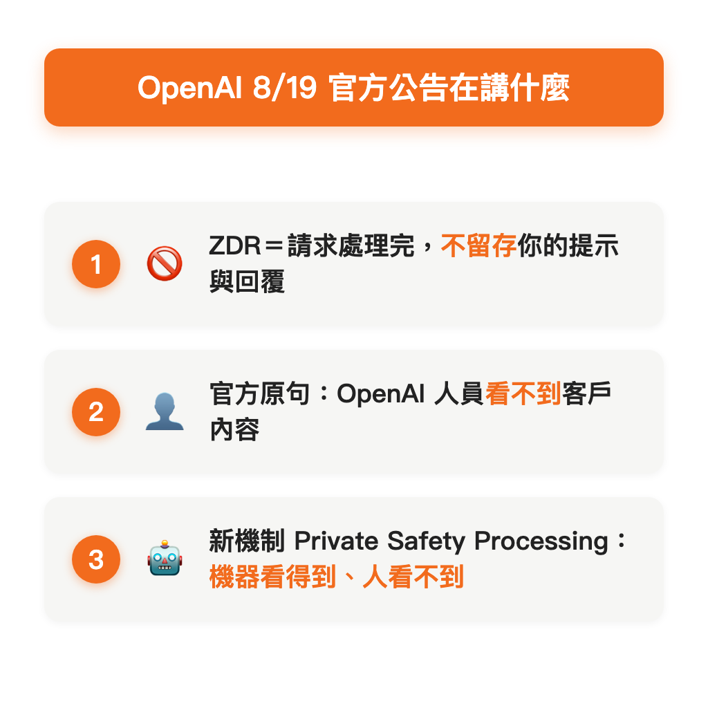 OpenAI 8/19 官方公告的三個重點