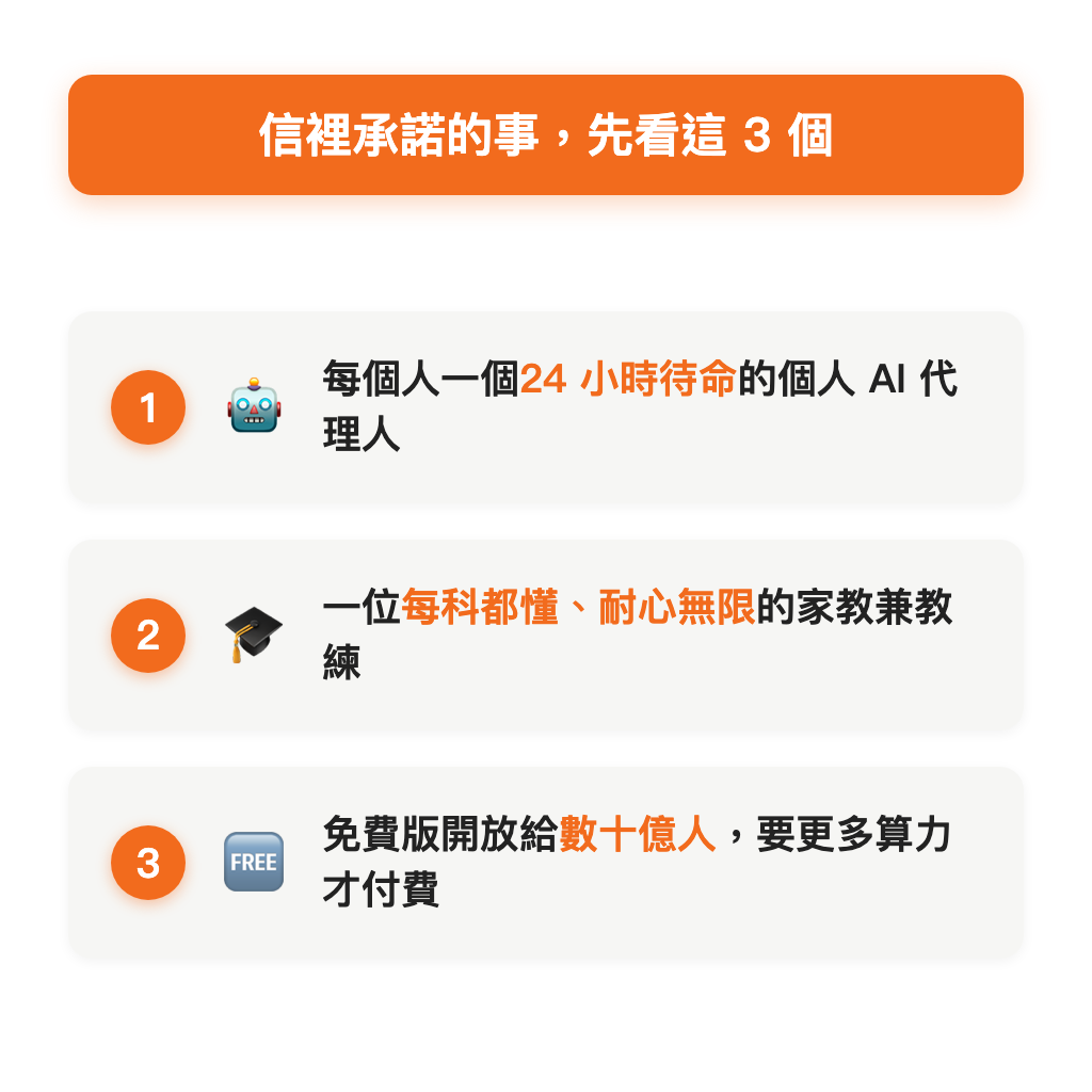信裡承諾的 6 件事,先看這 3 個