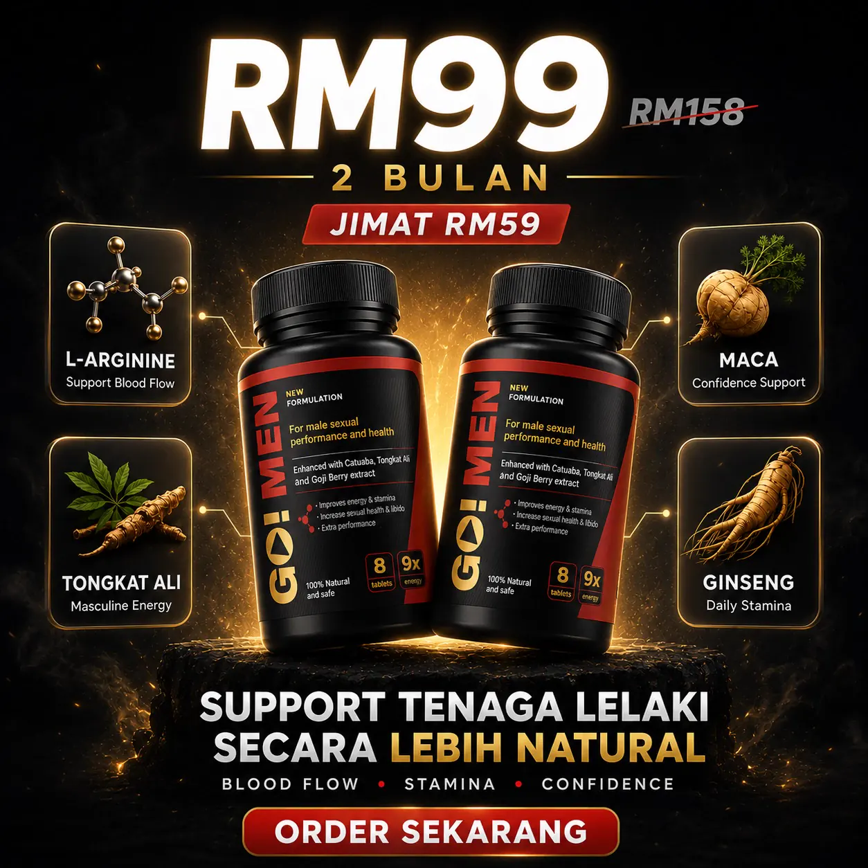 Pakej 2 Botol Go Men - RM99