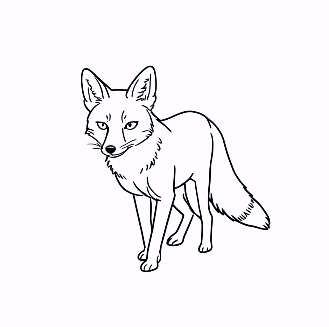 Running, a fox comes toward thumbnail