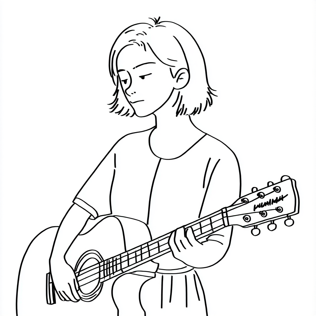 acoustic guitar girl | アコースティックギターを演奏する女性