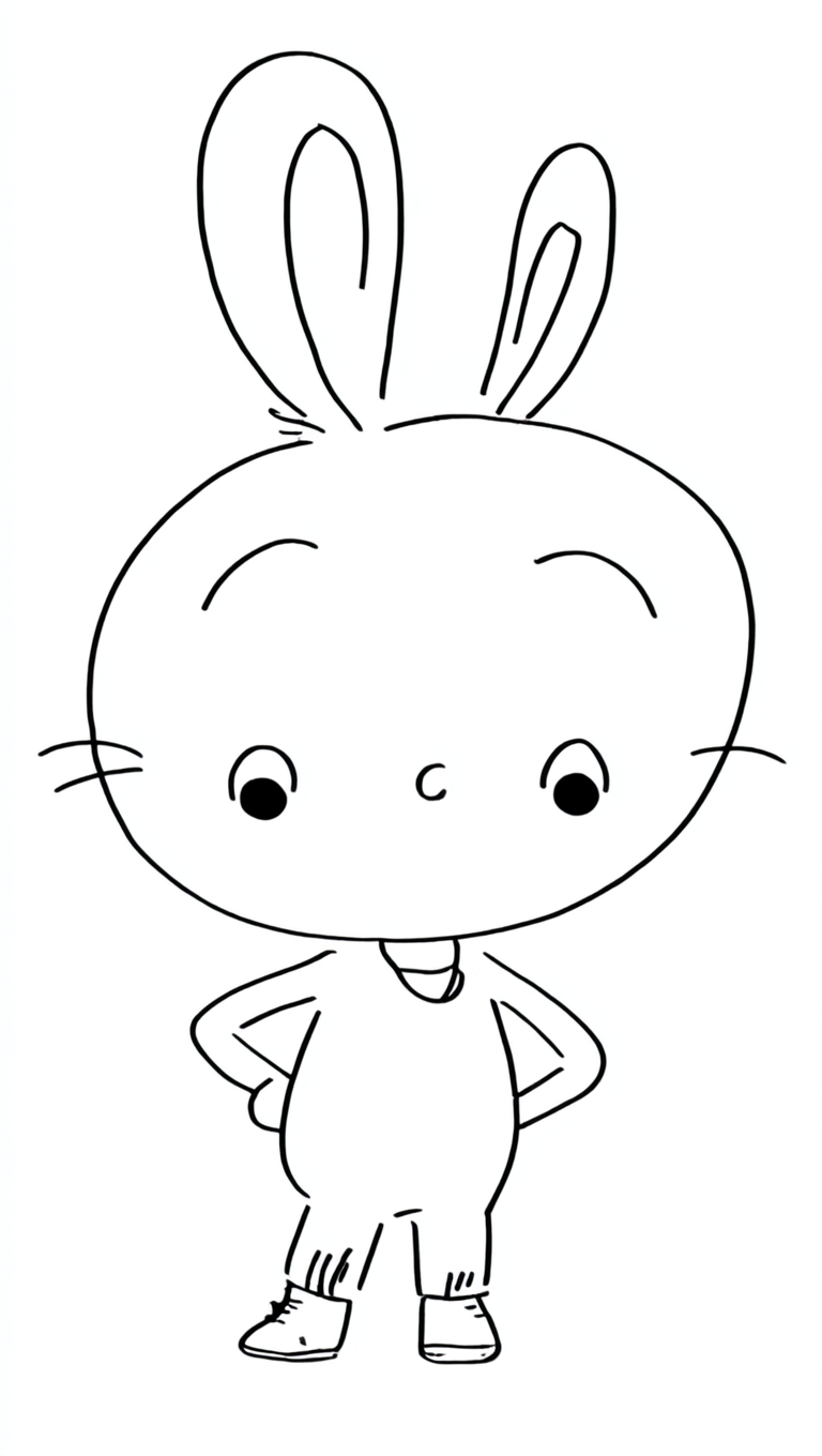 cute rabbit  drawing | ウサギ手描き
