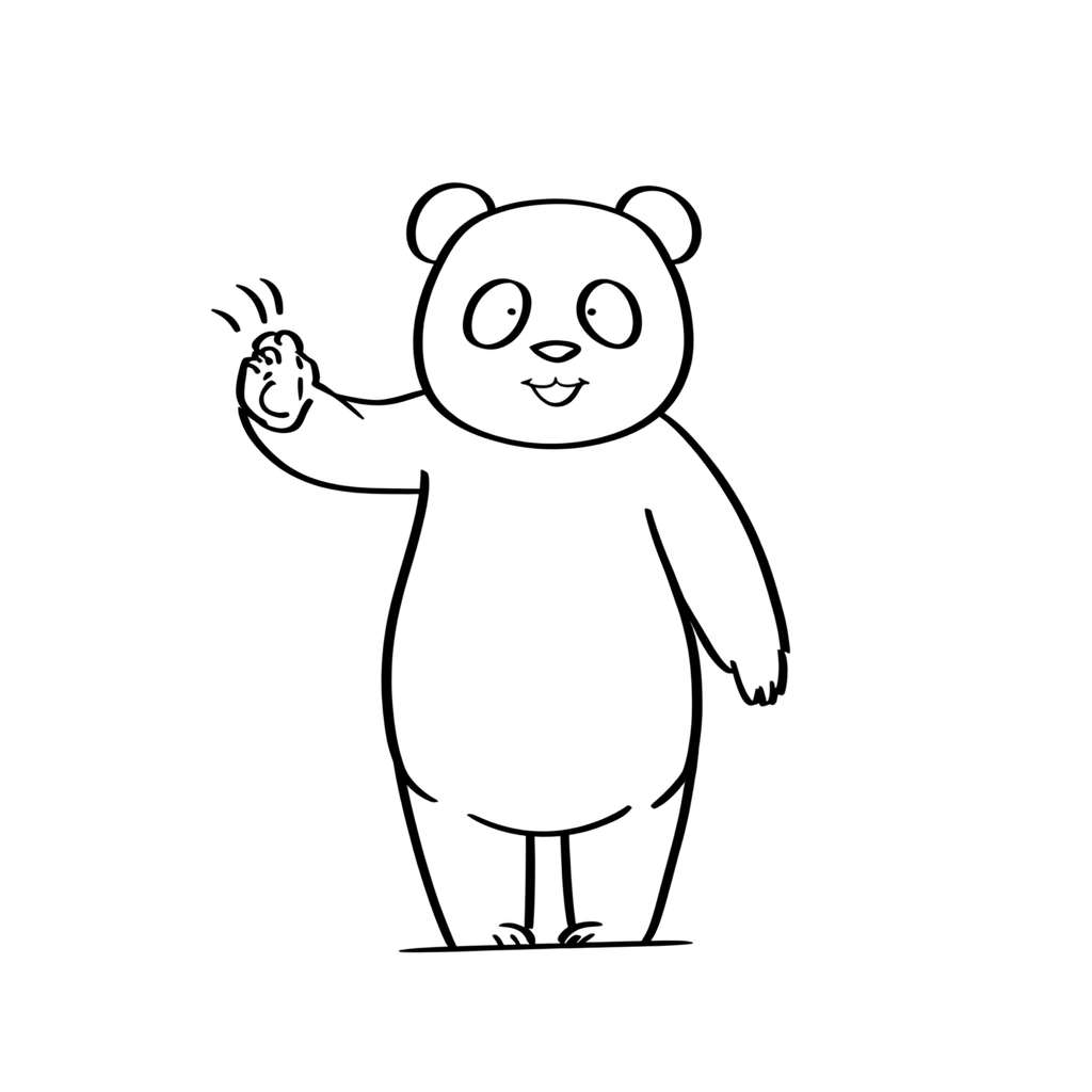 Minimalist Panda Line Art thumbnail