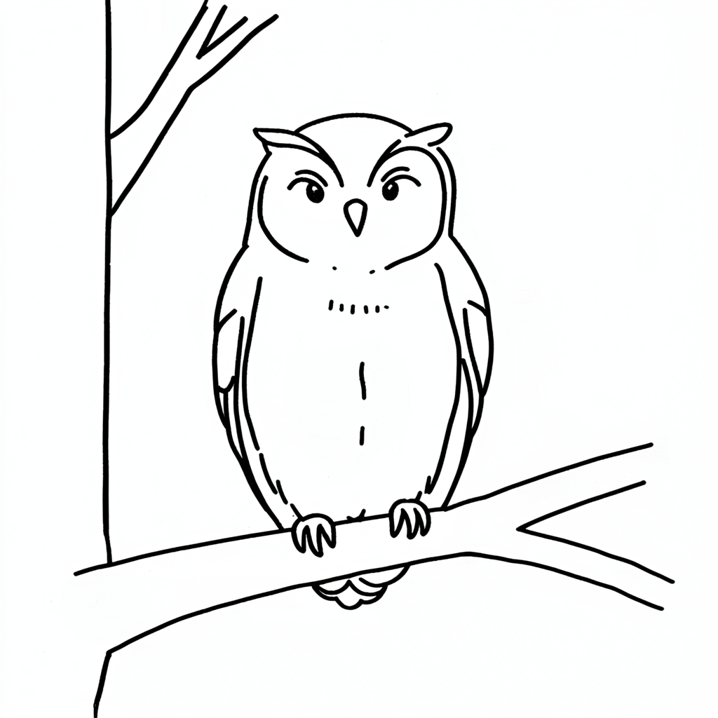 an owl perched on a branch thumbnail