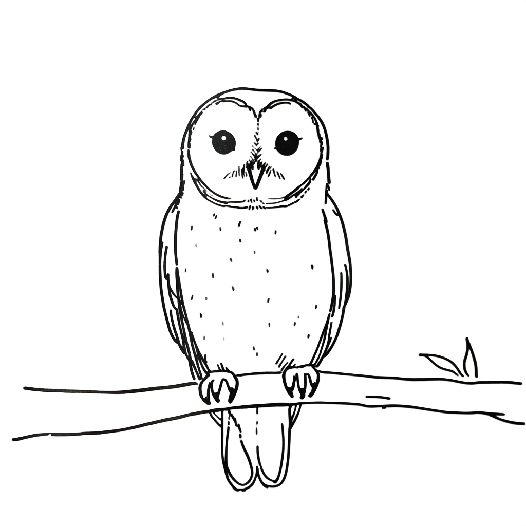 an owl perched on a branch