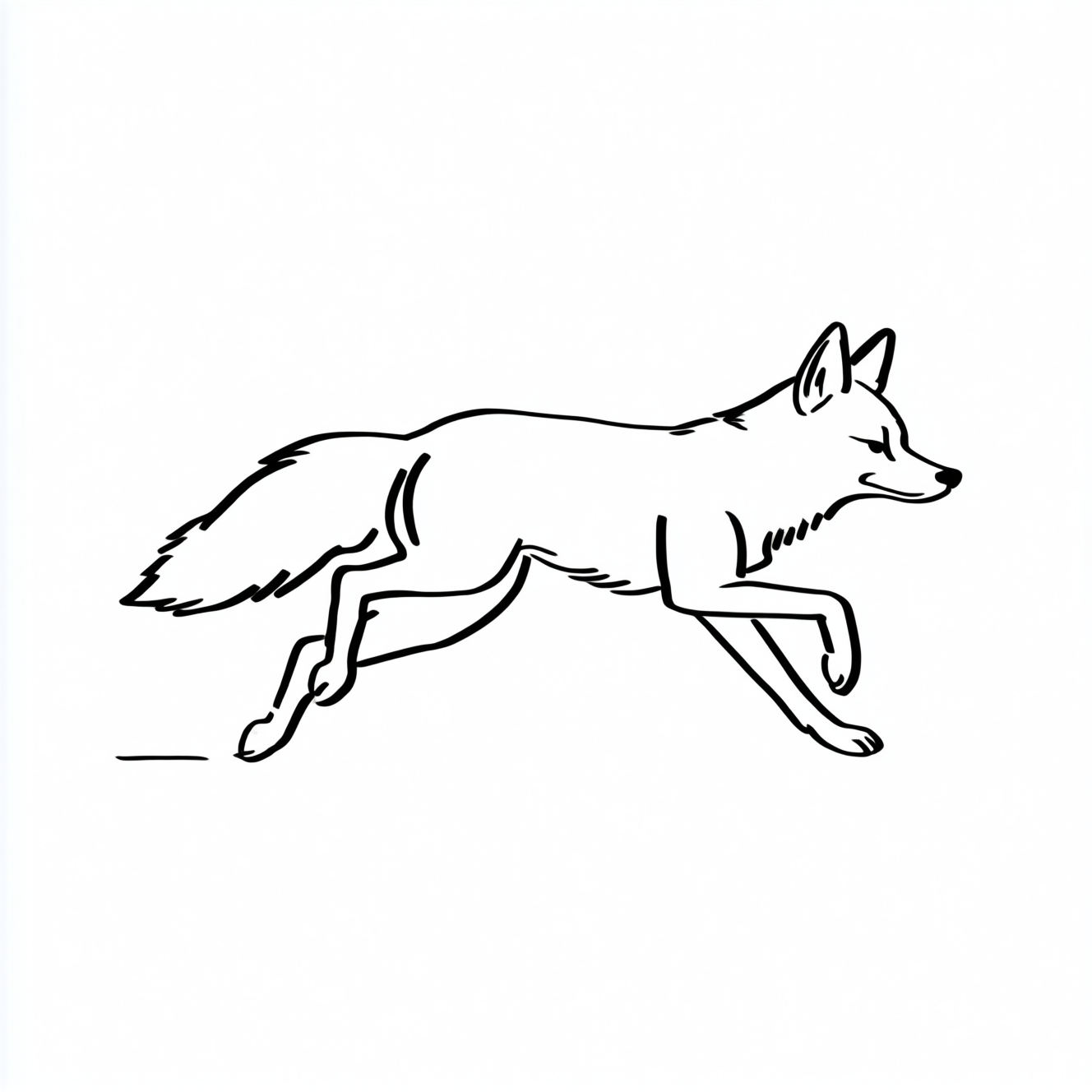 Running, a fox comes toward thumbnail