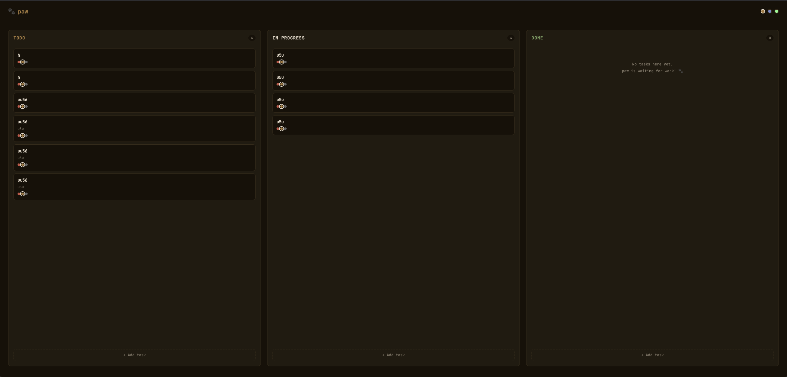 OpenPaw Task Dashboard