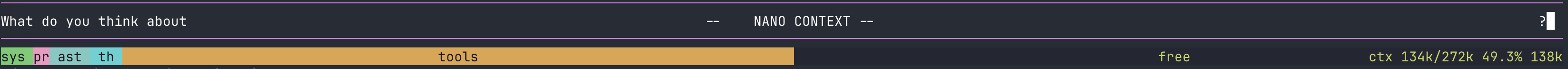 nano-context segmented context bar