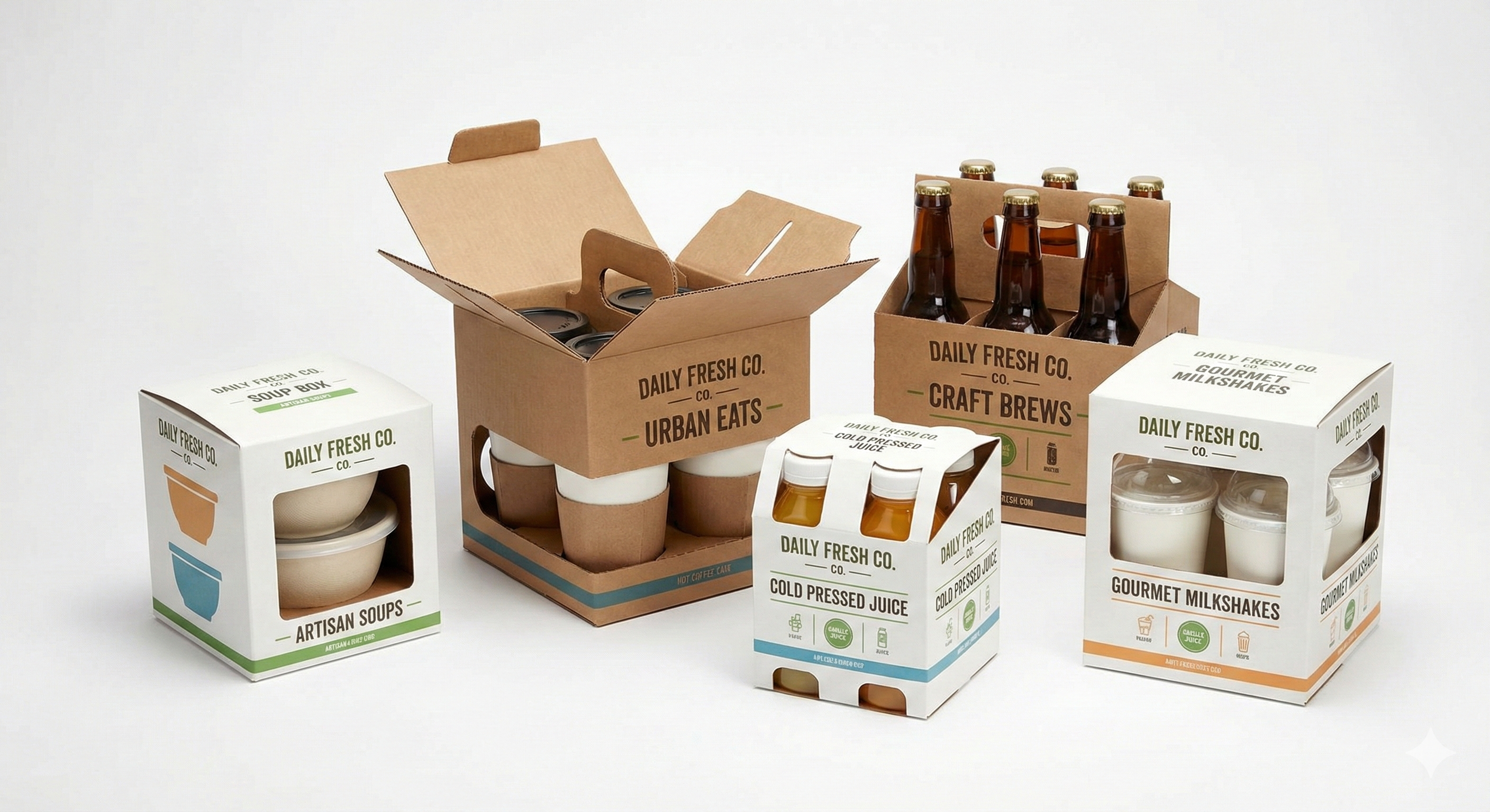Portavasos y bandejas de cartón para bebidas takeout - Corruplesa