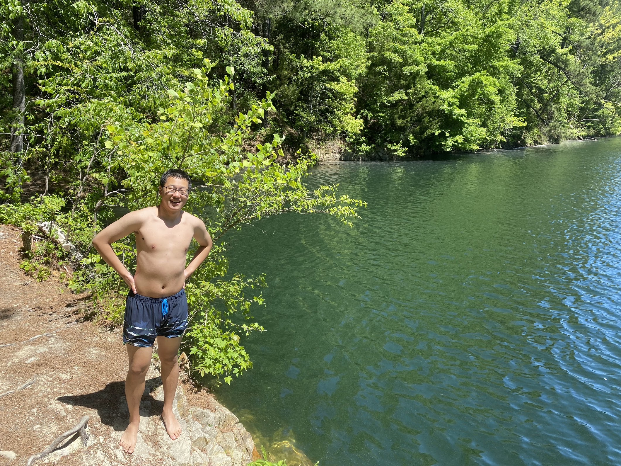 Eno River Quarry: jumping into a lake first ever in my life