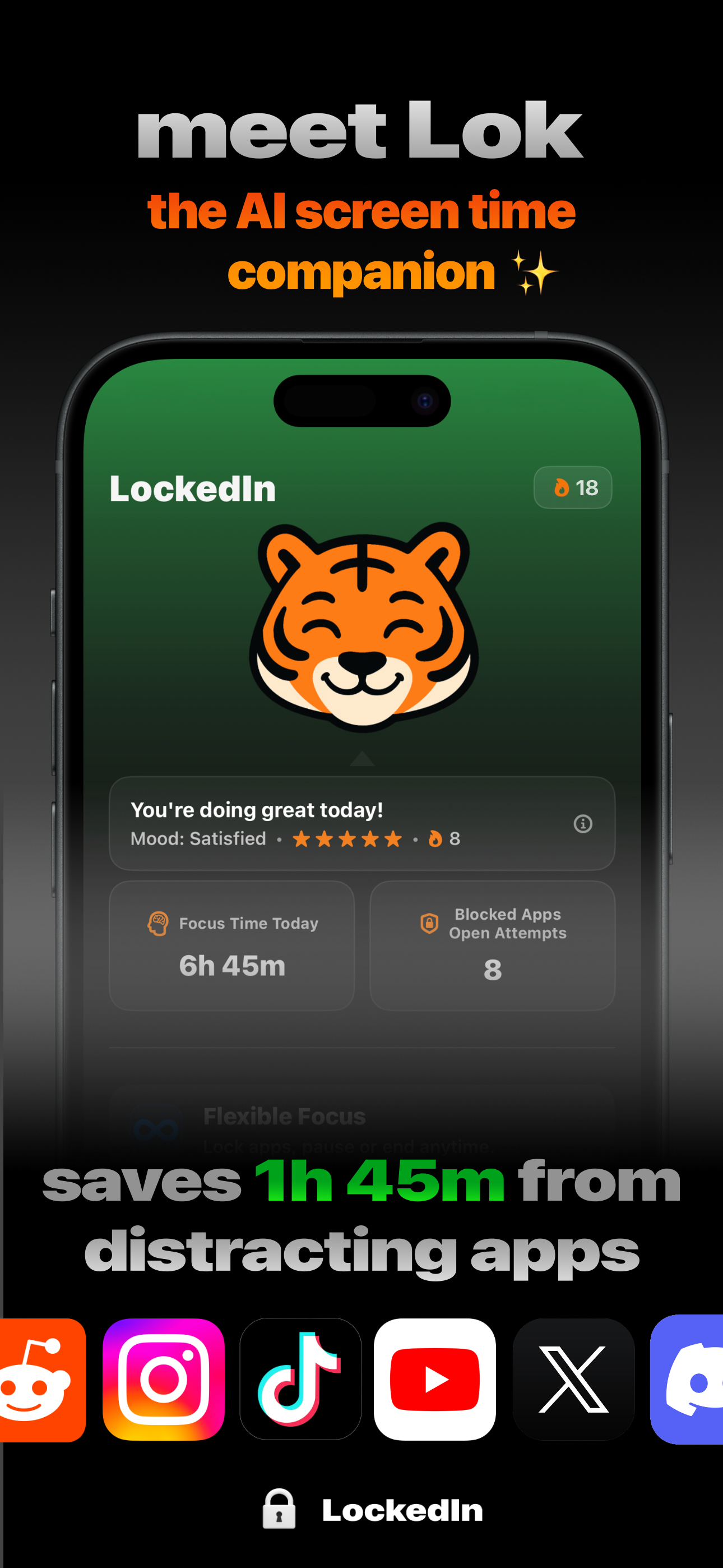 LockedIn Interface - Dashboard