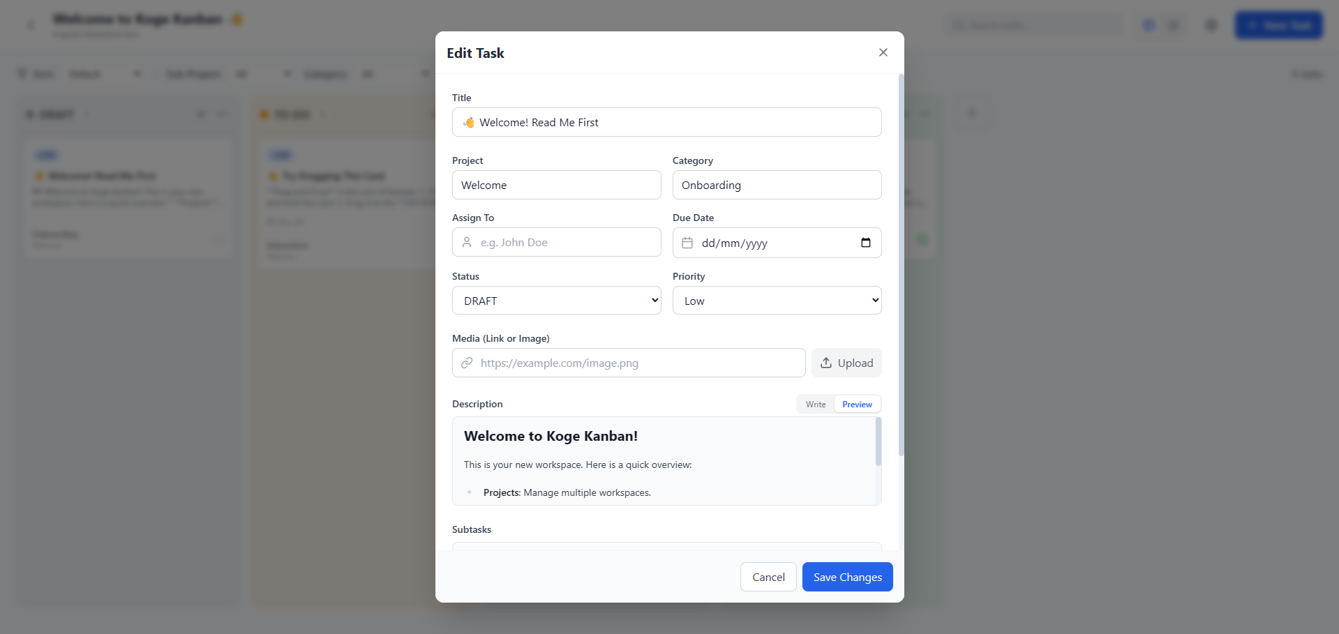 Koge Kanban - Open Source Trello Alternatives - view 3