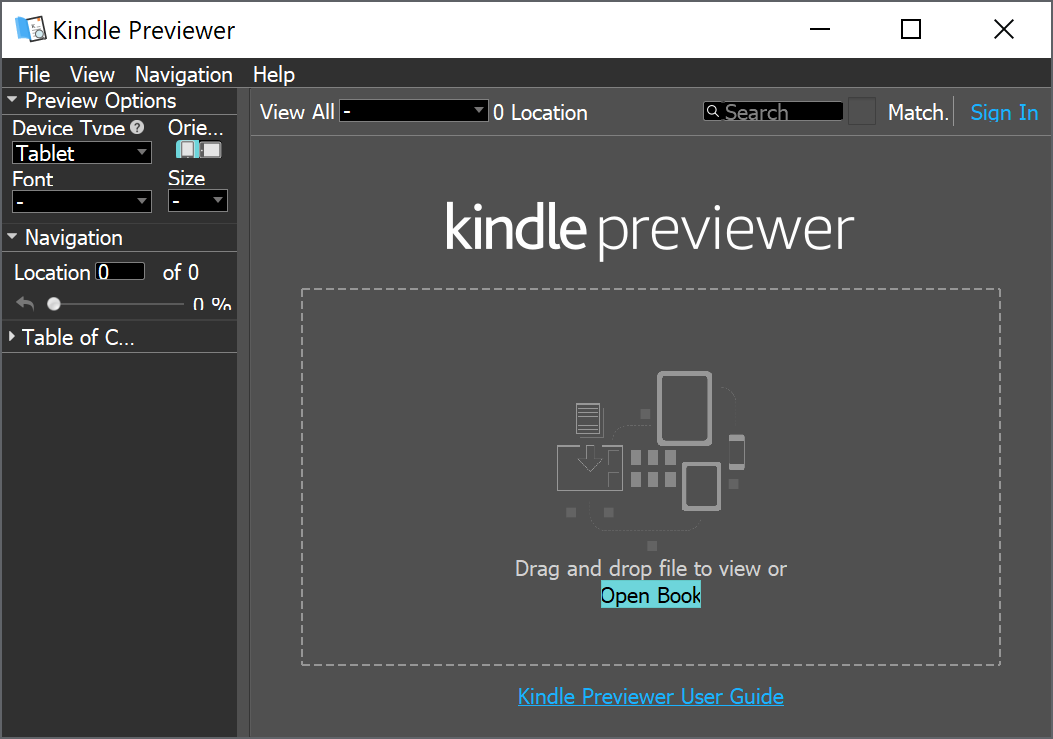 kindle previewer software