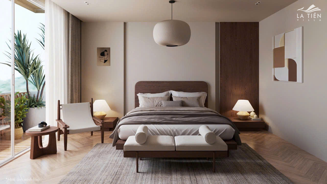 Phòng ngủ phụ thoáng đãng tại La Tiên Villa