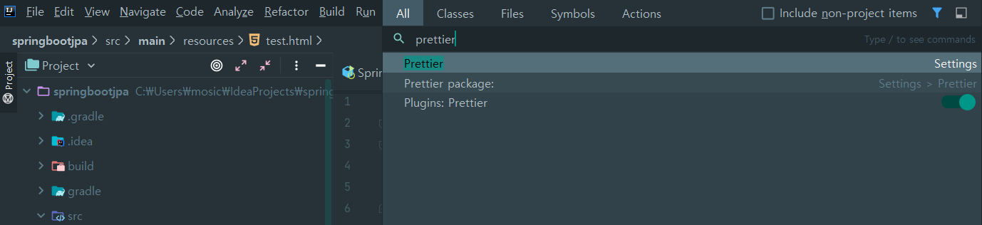 intellij-꾸미기-prettier2