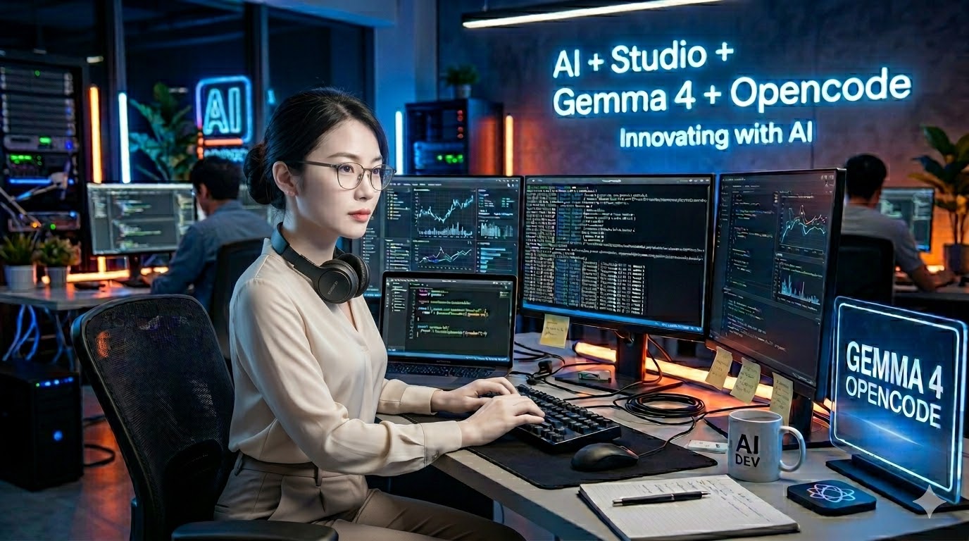 不用本地部署也能玩 Gemma 4，OpenCode 搭配 Google AI Studio 實測