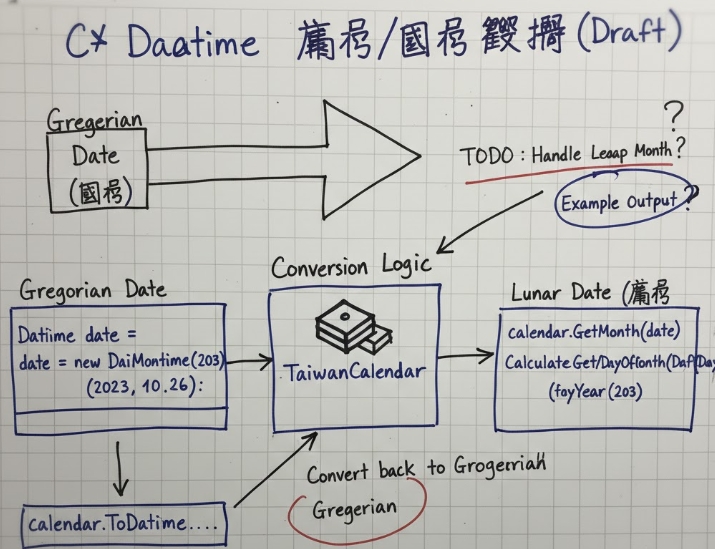 [C#] 處理農曆及潤月自由輸入生日的 DateTime 解析