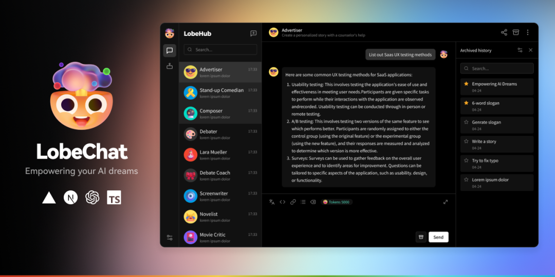 lobechat interface