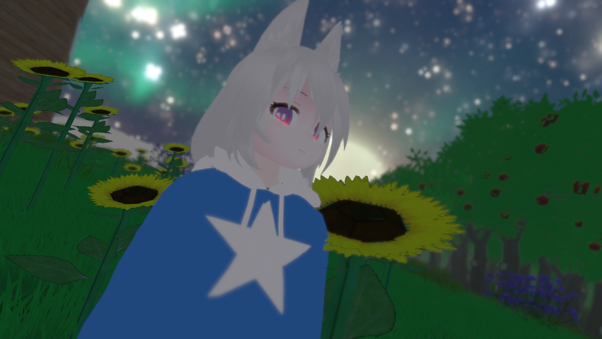 Me at VRChat (Photoed by my friend Natsume)