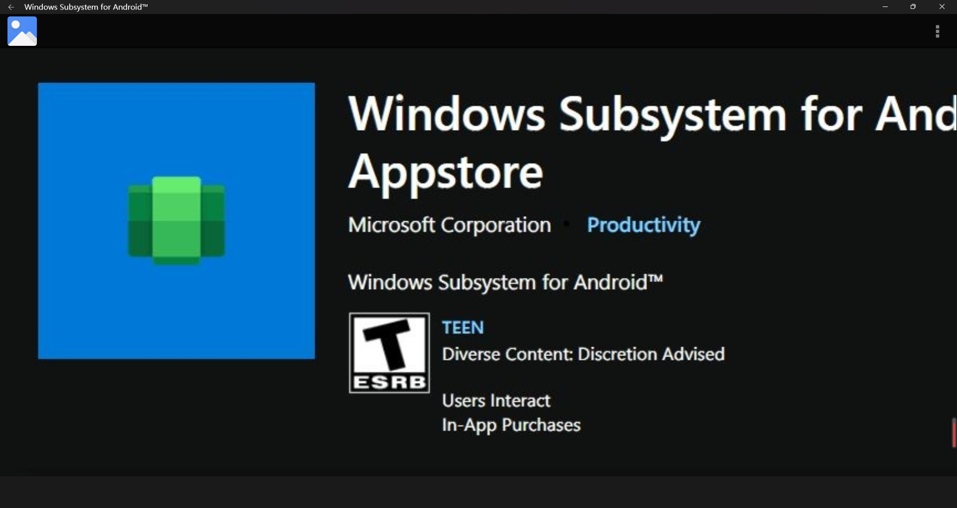 Windows 11正式版安装Windows Subsystem for Android并运行Android