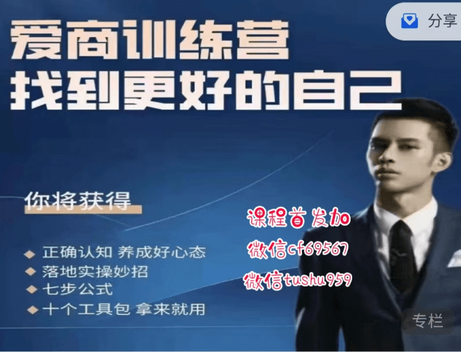 男哥《爱商训练营》找到更好的自己价值1198元