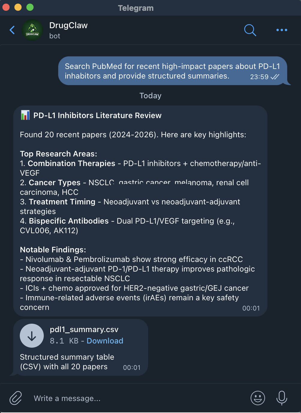 PubMed literature search demo