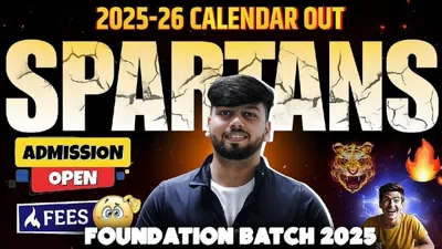 SPARTANS FOUNDATION 2025 Batch by Abhas Saini 2025 Course All Competition Classes
