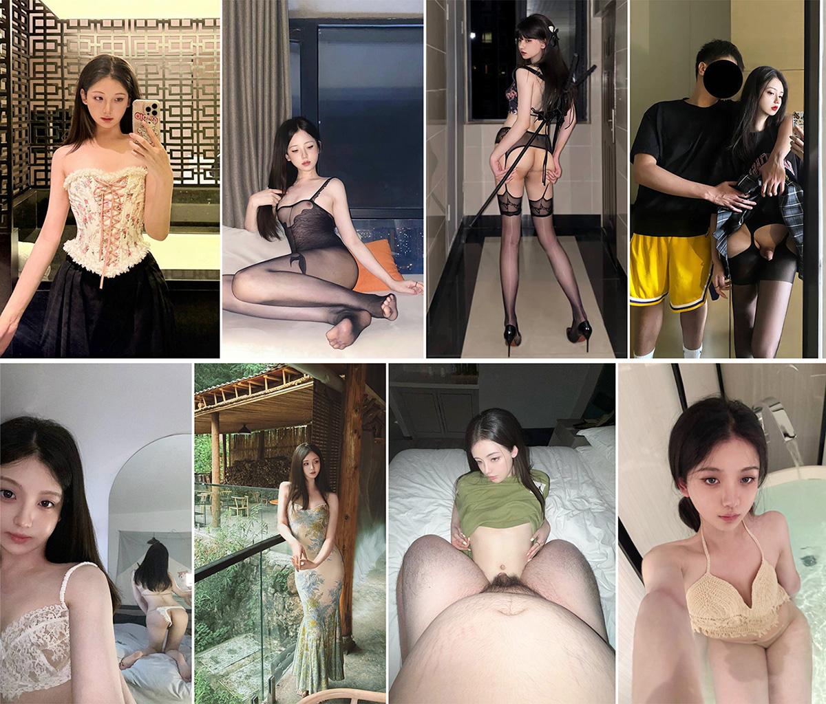 【素颜天花板】无敌清纯天生美人胚子TS大美女星野，竟还是个腿精 极品修长的黑丝美腿，金主狂舔。这颜值身材让多少女人嫉妒