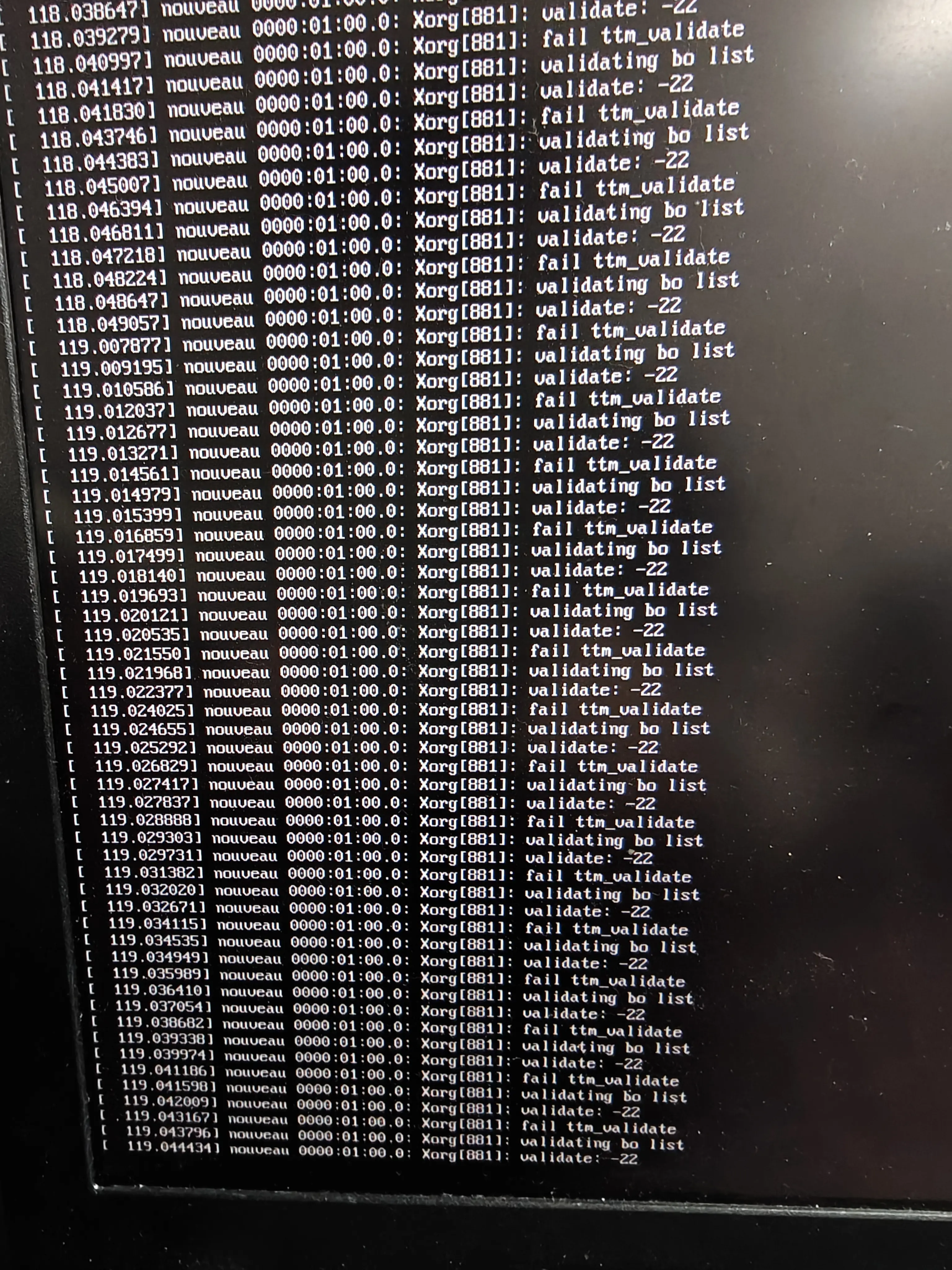 linux开机报错
