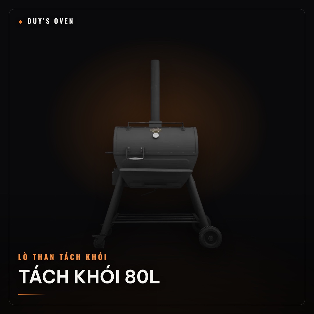 Lò nướng than tách khói 80L
