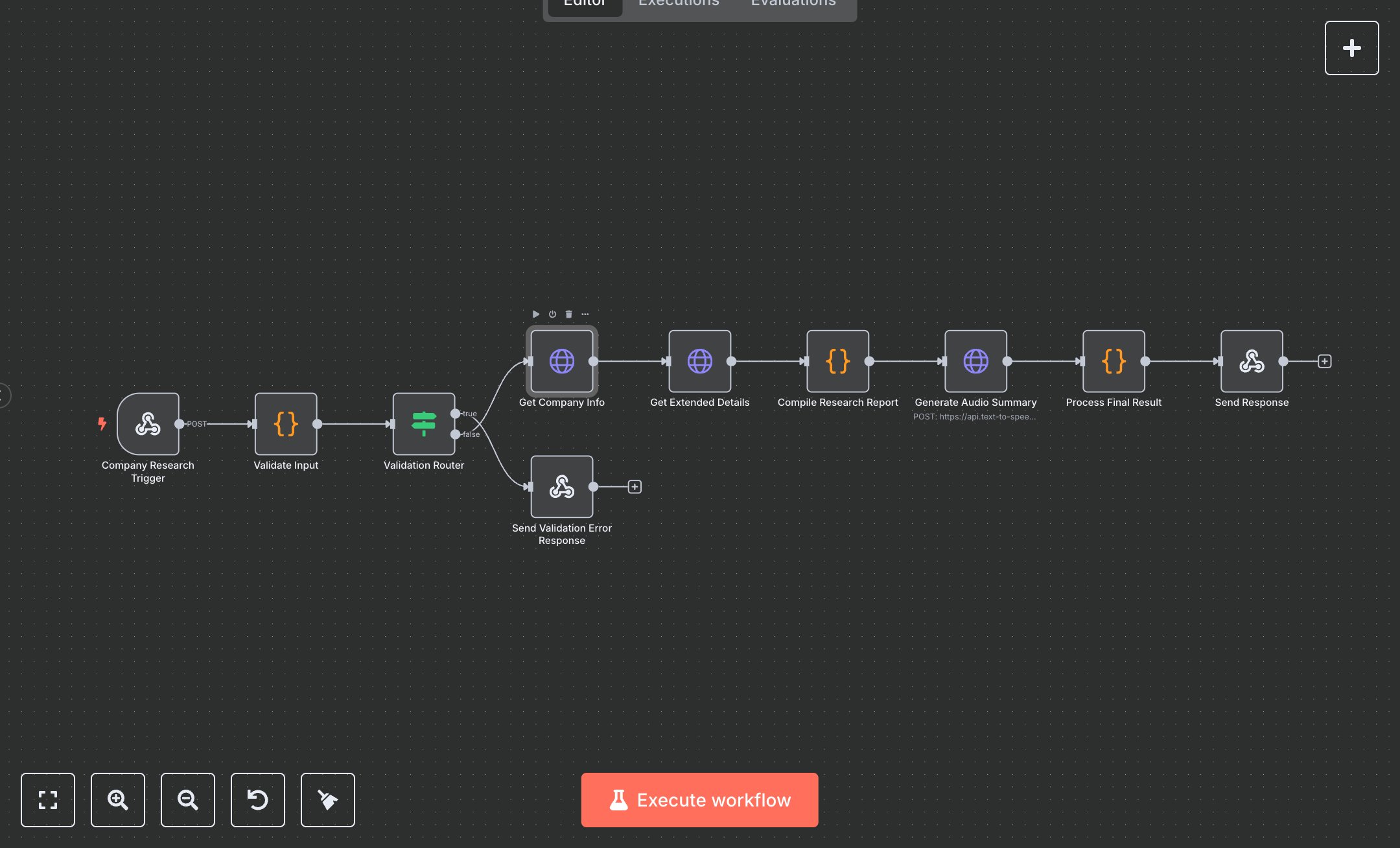 Company Research & Audio Generator Workflow  preview