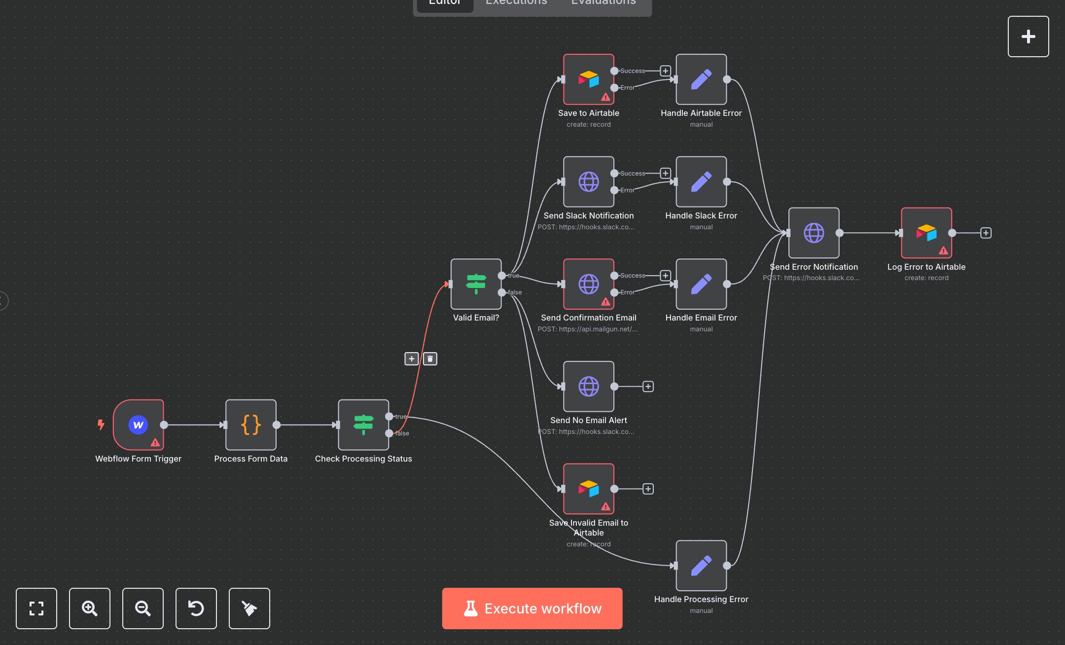 Webflow Form Submission Handler preview