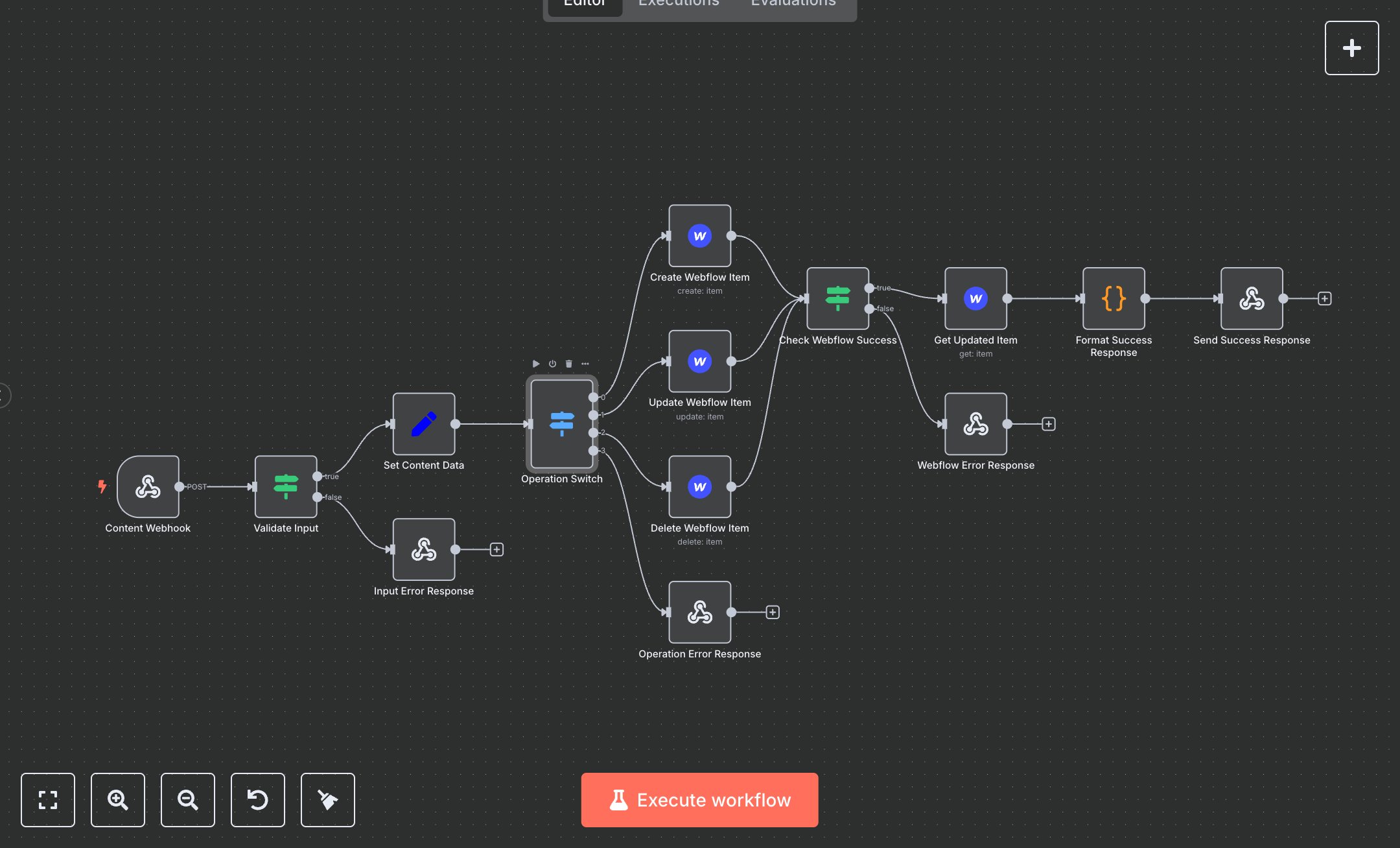 Webflow CMS Content Manager preview