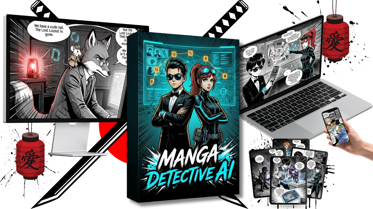 Manga Detective AI Software Mockup
